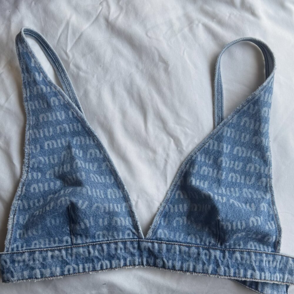 Miu Miu Denim Bra Top *barely worn*